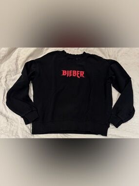 H&M Justin Bieber Purpose Tour Women's Small Crew Neck Pull Over Sweatshirt